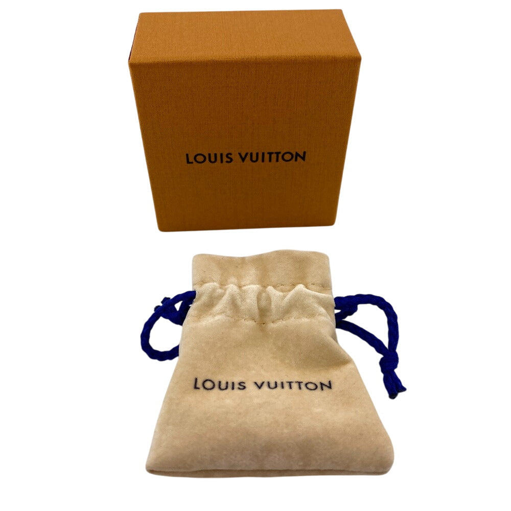 LOUIS VUITTON Pierce M00608 Gold Plated Silver Rhinestone LV Iconic Strass