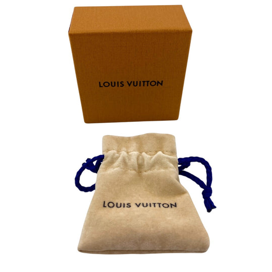 LOUIS VUITTON Pierce M00608 Gold Plated Silver Rhinestone LV Iconic Strass
