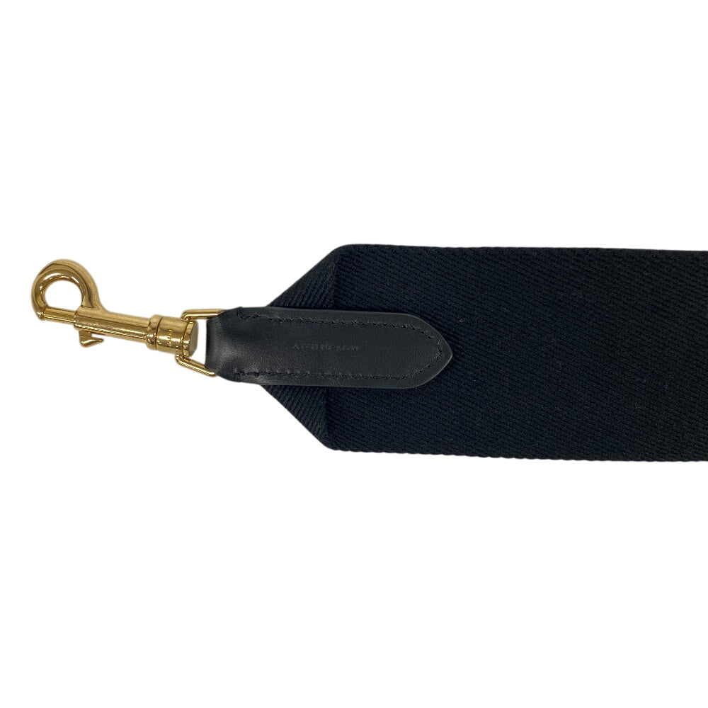 CELINE Shoulder strap canvas black jacquard long strap Women Used Authentic