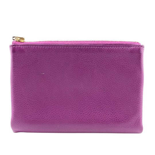 HERMES Pouch Taurillon Clemence purple Atto PM