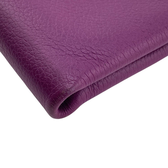 HERMES Pouch Taurillon Clemence purple Atto PM