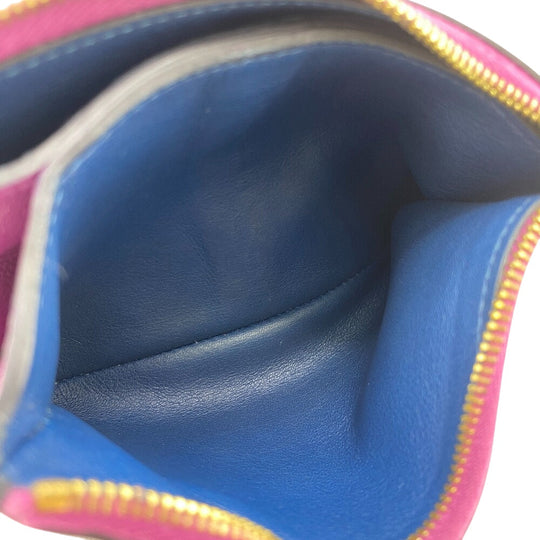 HERMES Pouch Taurillon Clemence purple Atto PM