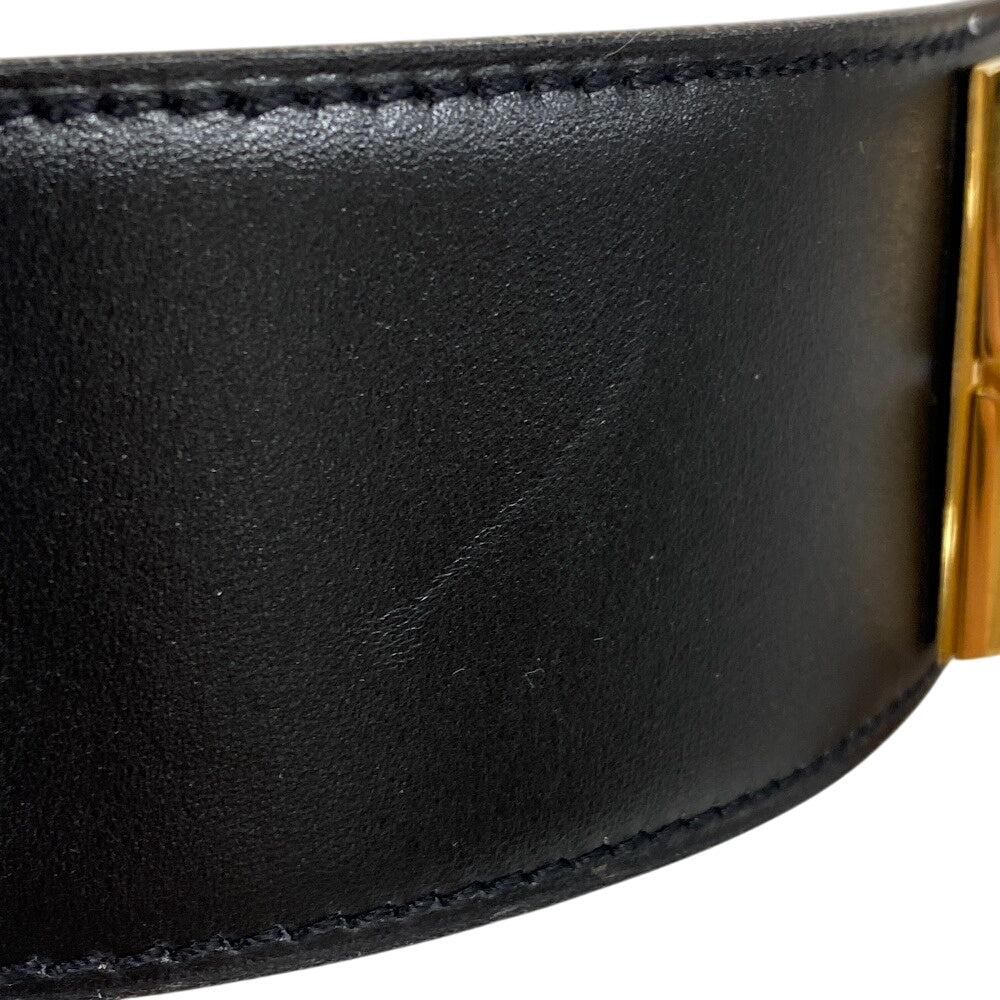 HERMES belt leather black Medor Cory Edssian Women(Unisex) Used Authentic