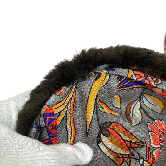 HERMES Other accessories Cashmere, Silk multicolor hood fur Petit Ash Women Used Authentic