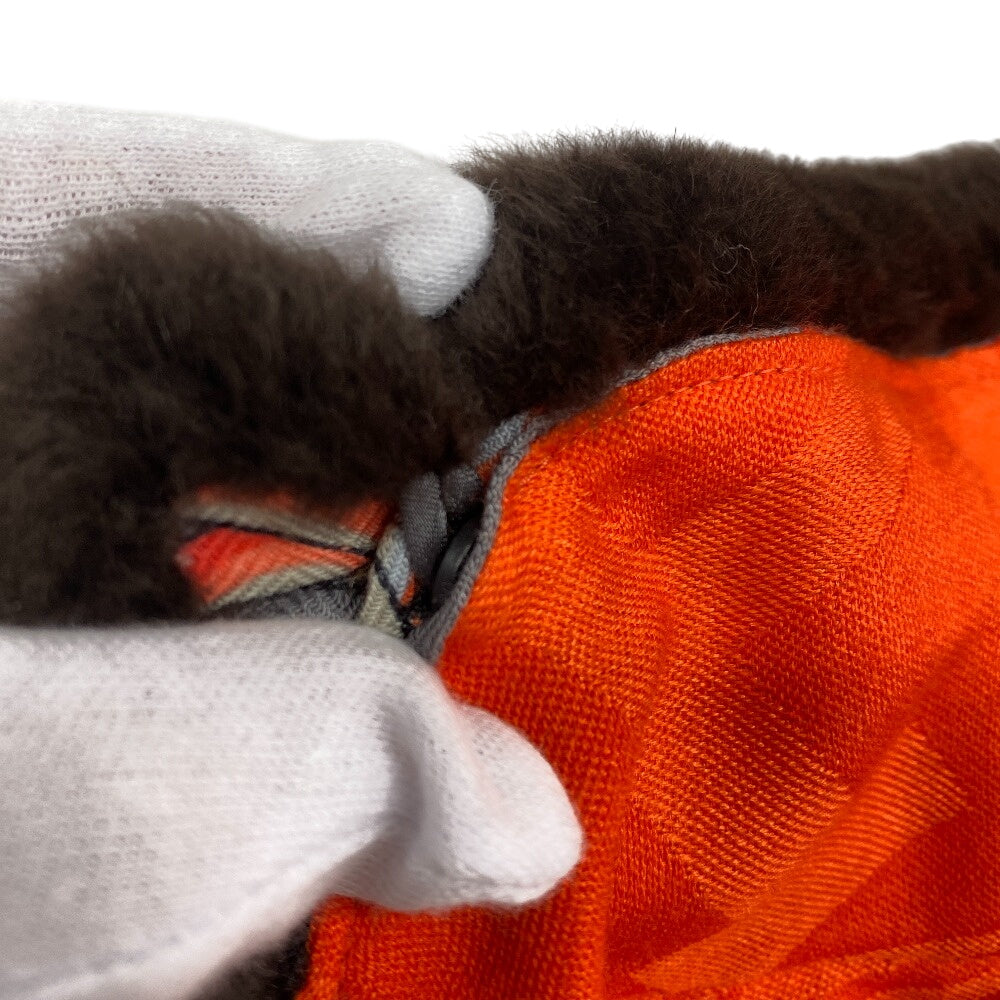 HERMES Other accessories Cashmere, Silk multicolor hood fur Petit Ash Women Used Authentic