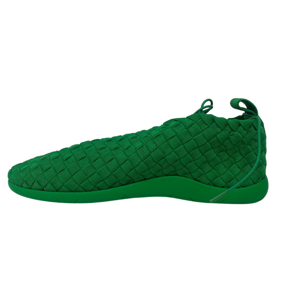 BOTTEGAVENETA sneakers Leather, Fabric green INTRECCIATO mens 44 Used Authentic