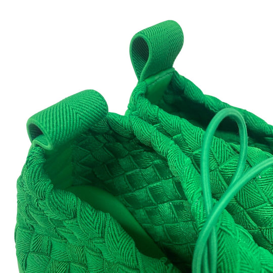 BOTTEGAVENETA sneakers Leather, Fabric green INTRECCIATO mens 44 Used Authentic