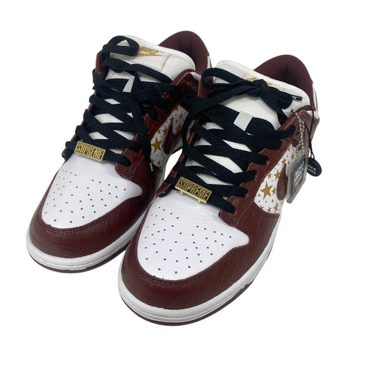 Supreme sneakers DH3228-103 leather white Gold Stars Supreme �~ Nike SB Dunk Low OG QS mens 26 Used Authentic