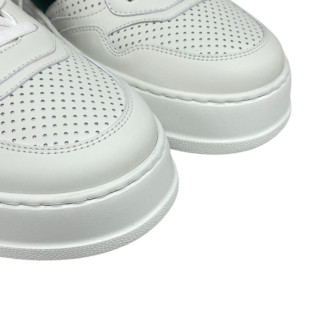 GUCCI sneakers leather white Sherry line Interlocking G mens 10 1/2 Used Authentic