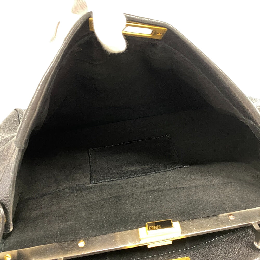 FENDI Handbag 8BN210 leather black Peekaboo Large Women Used Authentic
