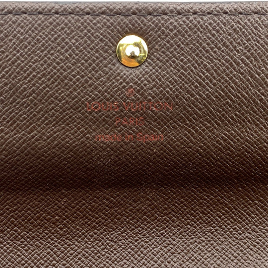 LOUIS VUITTON Long Wallet Purse N61725 leather Brown Damier Porto Monnaie Credit NM