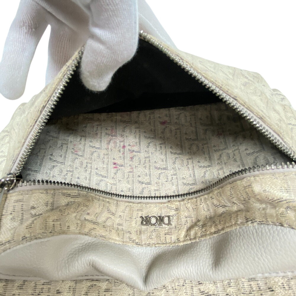 Christian Dior Backpack canvas beige Backpack Trotter Rider Oblique Women Used Authentic