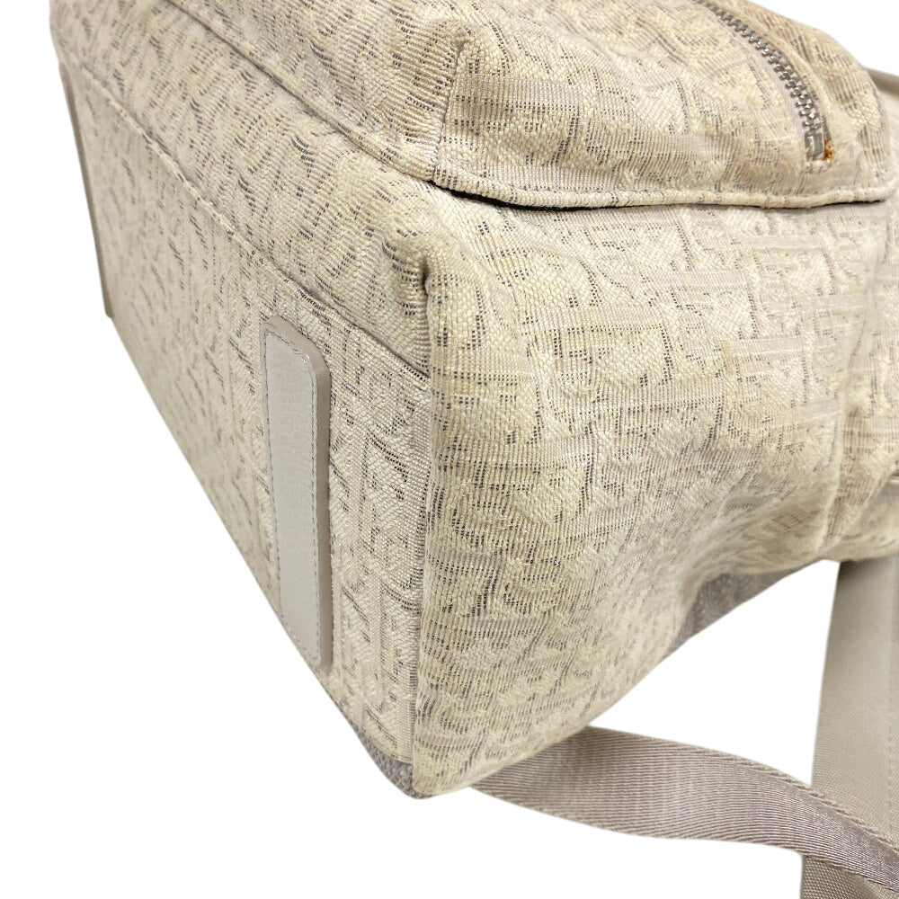 Christian Dior Backpack canvas beige Backpack Trotter Rider Oblique Women Used Authentic