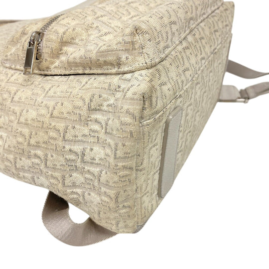Christian Dior Backpack canvas beige Backpack Trotter Rider Oblique Women Used Authentic