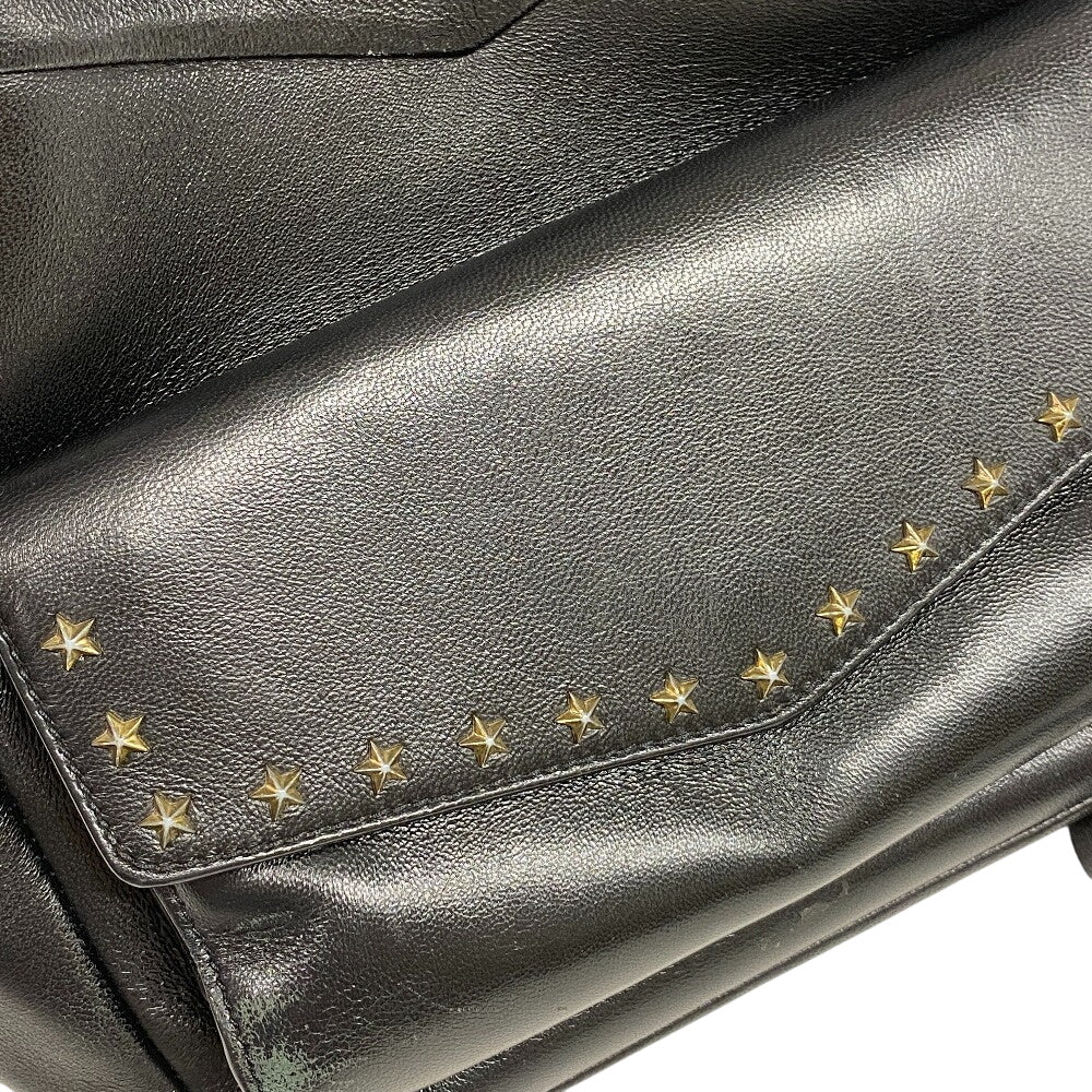JIMMY CHOO Backpack leather black Backpack Star studs Women Used Authentic