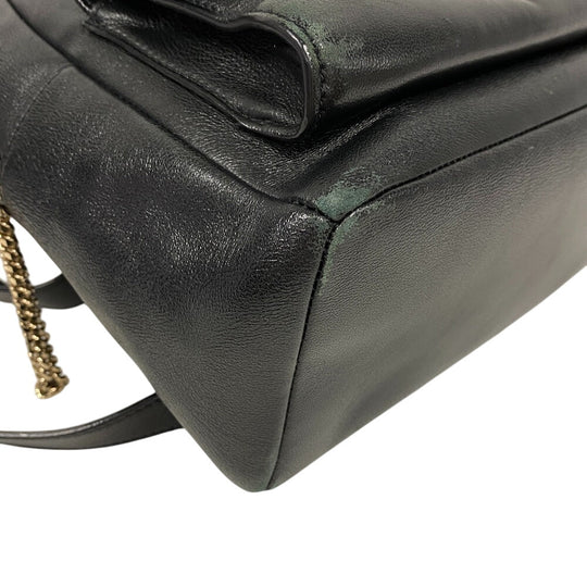 JIMMY CHOO Backpack leather black Backpack Star studs Women Used Authentic
