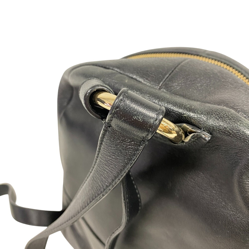 JIMMY CHOO Backpack leather black Backpack Star studs Women Used Authentic