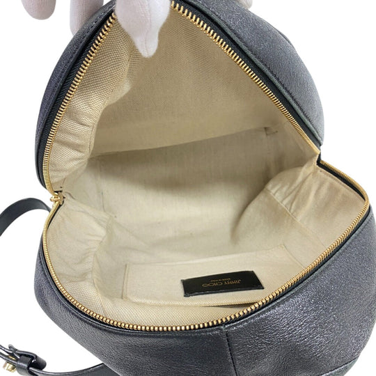 JIMMY CHOO Backpack leather black Backpack Star studs Women Used Authentic