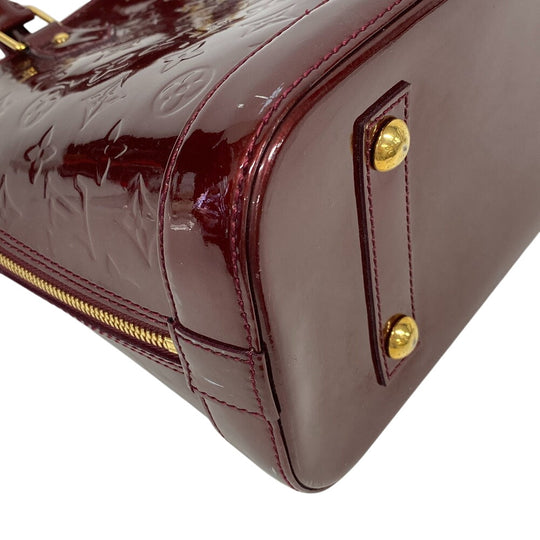 LOUIS VUITTON Handbag M91691 Vernis wine-red Monogram Vernis Alma PM Women Used Authentic