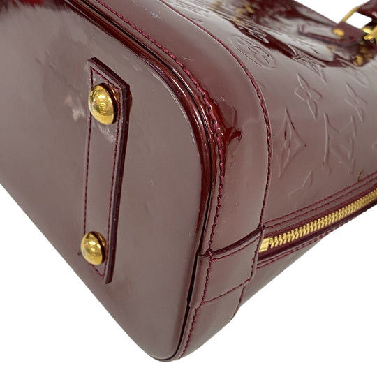 LOUIS VUITTON Handbag M91691 Vernis wine-red Monogram Vernis Alma PM Women Used Authentic