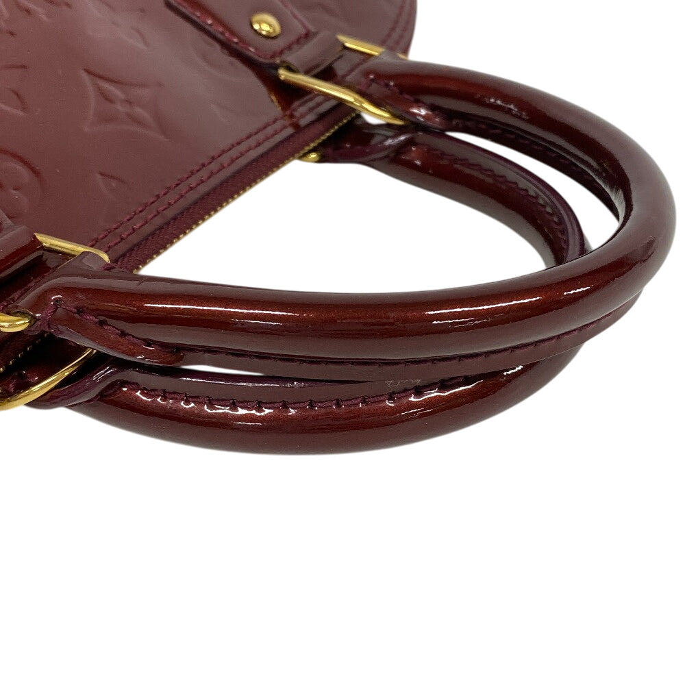 LOUIS VUITTON Handbag M91691 Vernis wine-red Monogram Vernis Alma PM Women Used Authentic