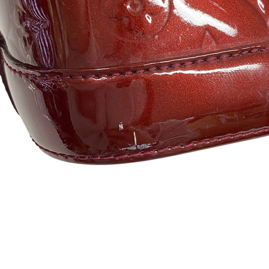 LOUIS VUITTON Handbag M91691 Vernis wine-red Monogram Vernis Alma PM Women Used Authentic