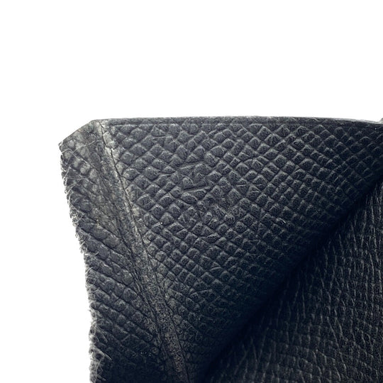 HERMES Long Wallet Purse leather black Beansufla mens Used Authentic