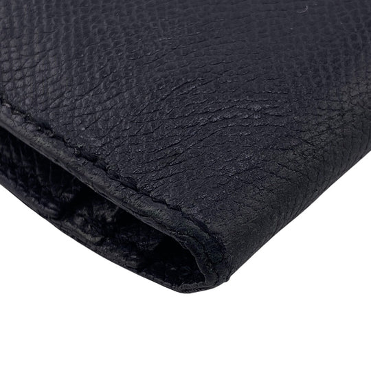 HERMES Long Wallet Purse leather black Beansufla mens Used Authentic