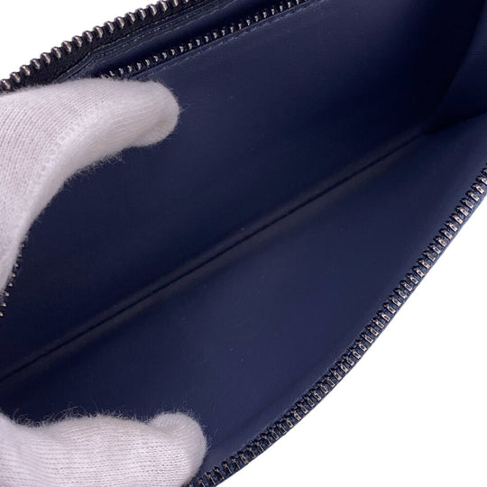 LOUIS VUITTON Long Wallet Purse M80423 leather Navy Zippy wallet Monogram Vertical mens Used Authentic