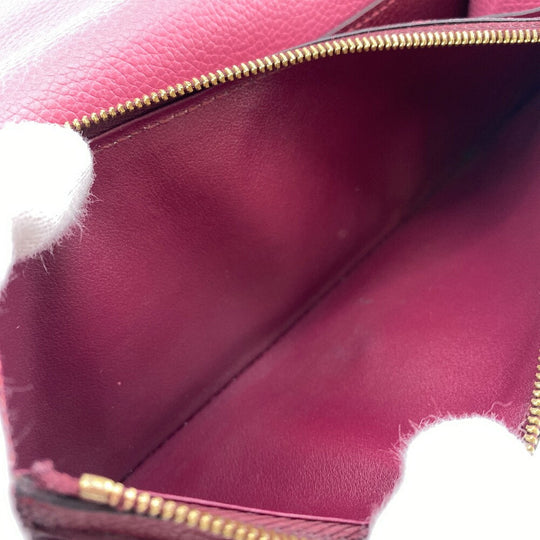 LOUIS VUITTON Long Wallet Purse M62015 leather wine-red Portefeuille Monogram Ann Platt Emily Women Used Authentic