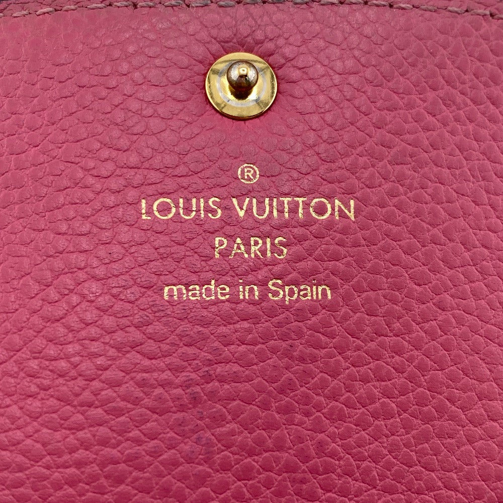 LOUIS VUITTON Long Wallet Purse M62015 leather wine-red Portefeuille Monogram Ann Platt Emily Women Used Authentic