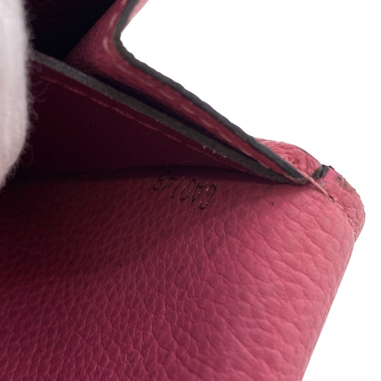 LOUIS VUITTON Long Wallet Purse M62015 leather wine-red Portefeuille Monogram Ann Platt Emily Women Used Authentic