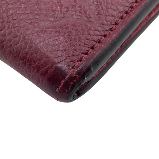 LOUIS VUITTON Long Wallet Purse M62015 leather wine-red Portefeuille Monogram Ann Platt Emily Women Used Authentic