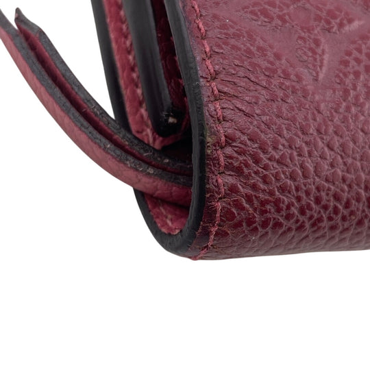 LOUIS VUITTON Long Wallet Purse M62015 leather wine-red Portefeuille Monogram Ann Platt Emily Women Used Authentic
