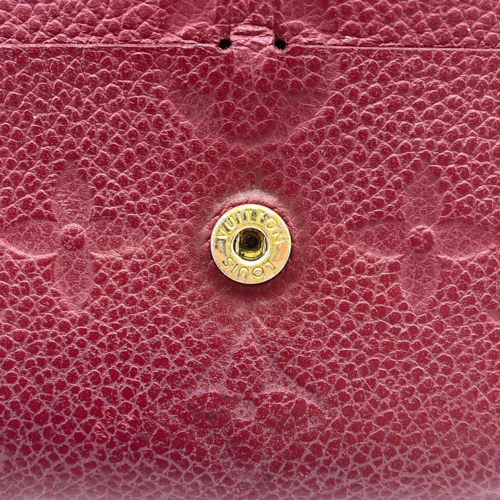 LOUIS VUITTON Long Wallet Purse M62015 leather wine-red Portefeuille Monogram Ann Platt Emily Women Used Authentic