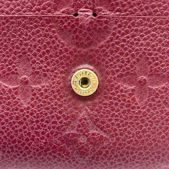 LOUIS VUITTON Long Wallet Purse M62015 leather wine-red Portefeuille Monogram Ann Platt Emily Women Used Authentic