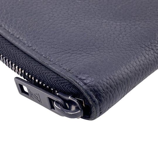 LOUIS VUITTON Long Wallet Purse M81743 leather Noir LV Aerogram Zippy wallet  Vertical mens Used Authentic