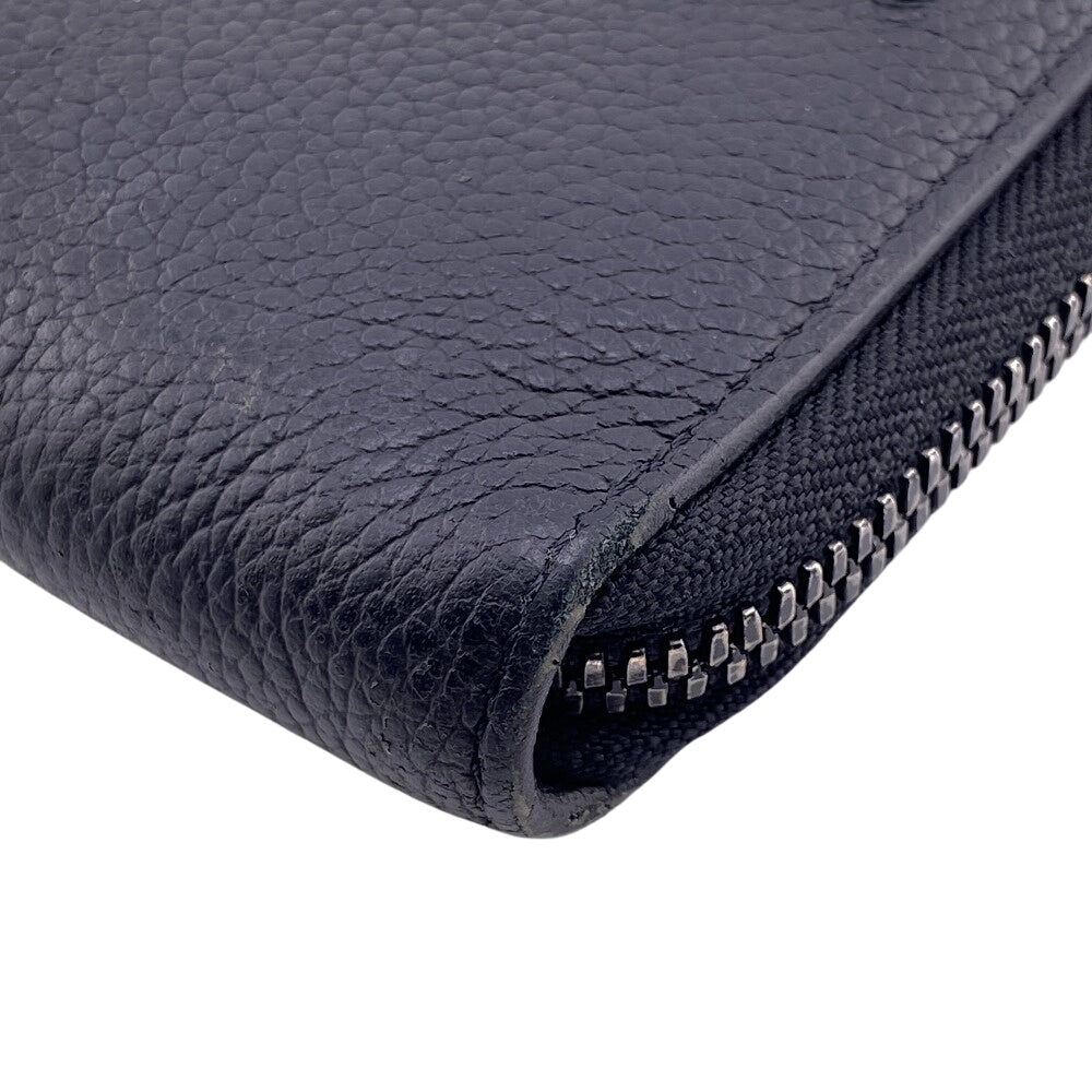 LOUIS VUITTON Long Wallet Purse M81743 leather Noir LV Aerogram Zippy wallet  Vertical mens Used Authentic
