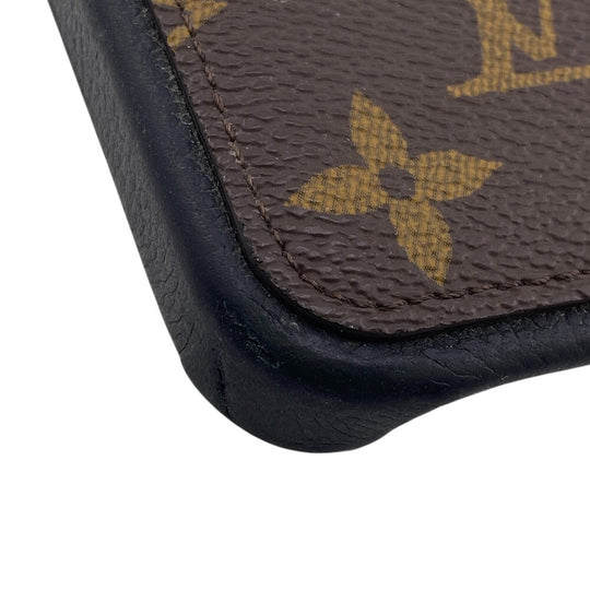LOUIS VUITTON iPhone case M82887 Leather, Monogram Canvas Brown iPhone15PRO Monogram Bumper 15 PRO Women(Unisex) Used Authentic