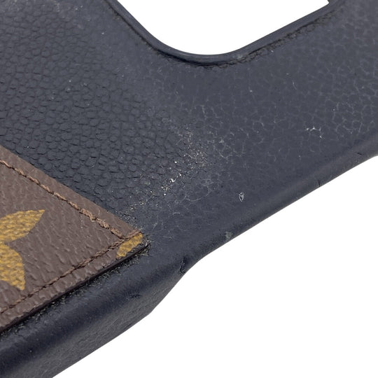 LOUIS VUITTON iPhone case M82887 Leather, Monogram Canvas Brown iPhone15PRO Monogram Bumper 15 PRO Women(Unisex) Used Authentic