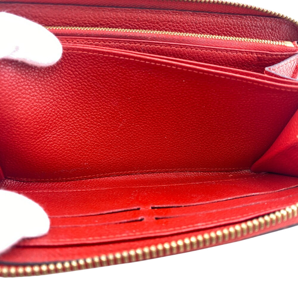 LOUIS VUITTON Long Wallet Purse M60737 Monogram Ann Platt Red Land fastener Monogram Ann Platt Zippy wallet Women Used Authentic