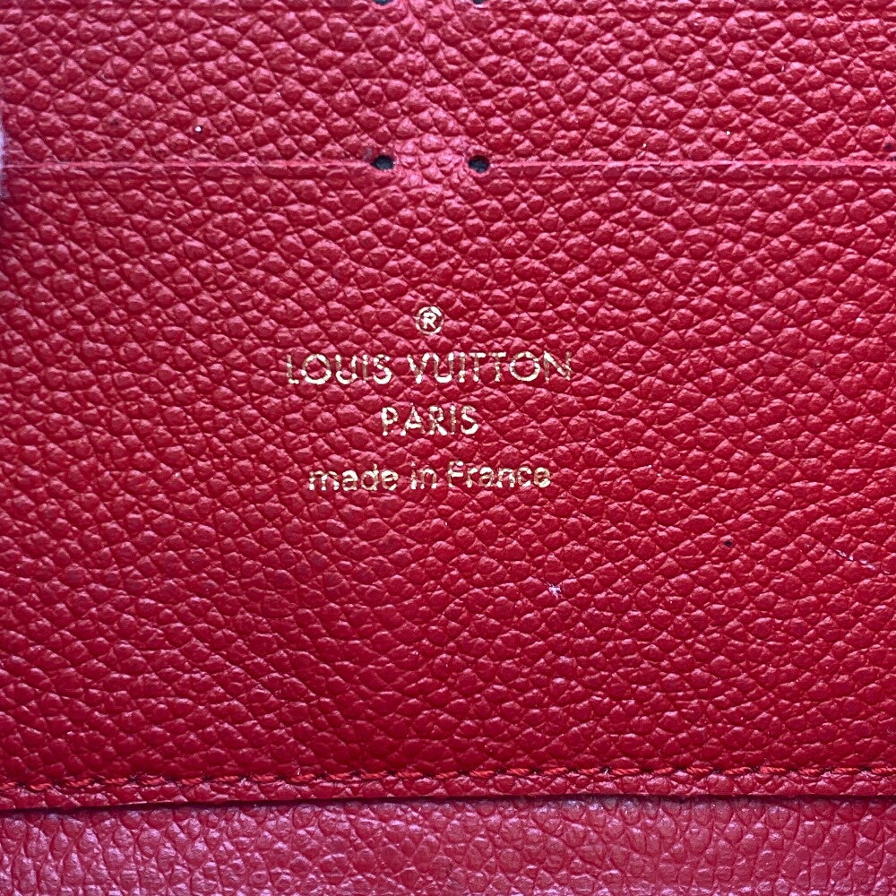 LOUIS VUITTON Long Wallet Purse M60737 Monogram Ann Platt Red Land fastener Monogram Ann Platt Zippy wallet Women Used Authentic