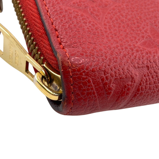 LOUIS VUITTON Long Wallet Purse M60737 Monogram Ann Platt Red Land fastener Monogram Ann Platt Zippy wallet Women Used Authentic