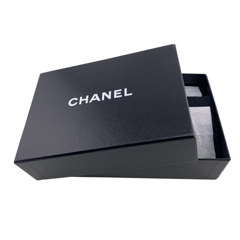 CHANEL Bifold Wallet lambskin black Matrasse COCO Mark Women Used Authentic