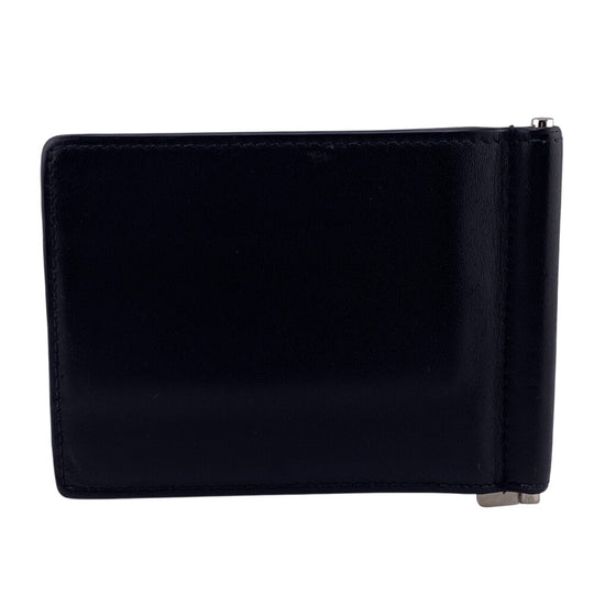 SAINT LAURENT Money clip 378005 leather black Bill clip wallet mens Used Authentic