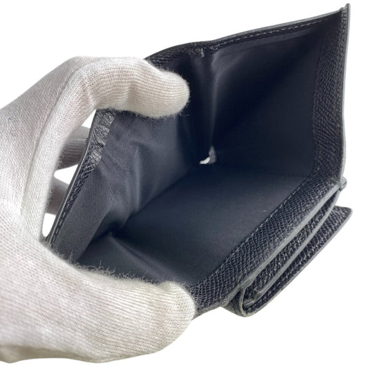BURBERRY Tri-fold wallet leather black Compact wallet Women(Unisex) Used Authentic