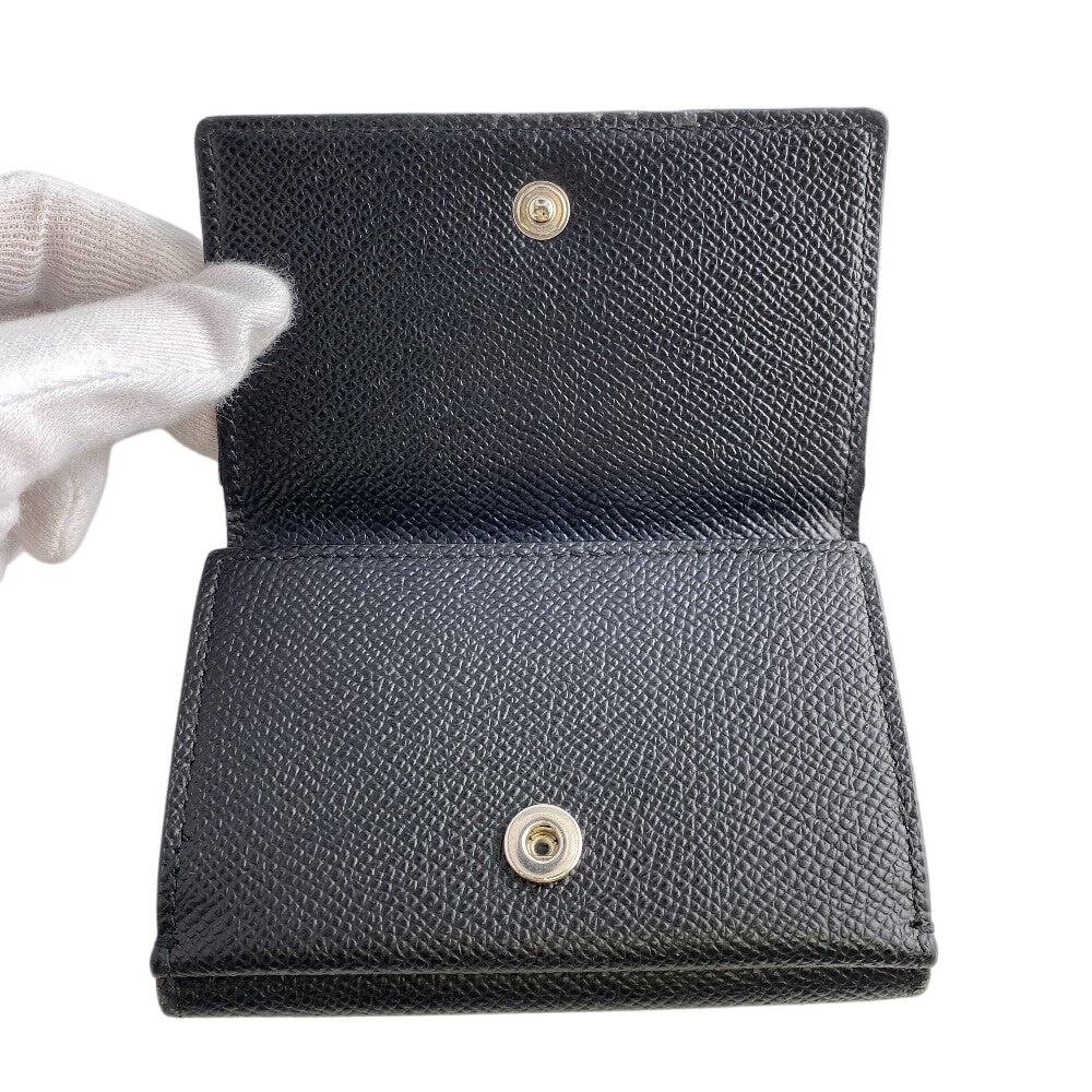 BURBERRY Tri-fold wallet leather black Compact wallet Women(Unisex) Used Authentic
