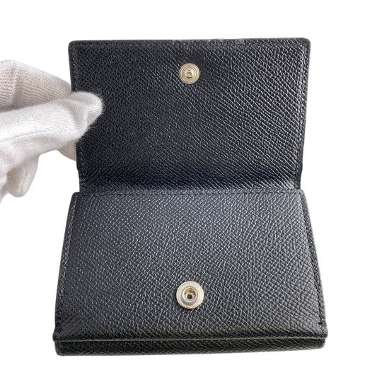 BURBERRY Tri-fold wallet leather black Compact wallet Women(Unisex) Used Authentic