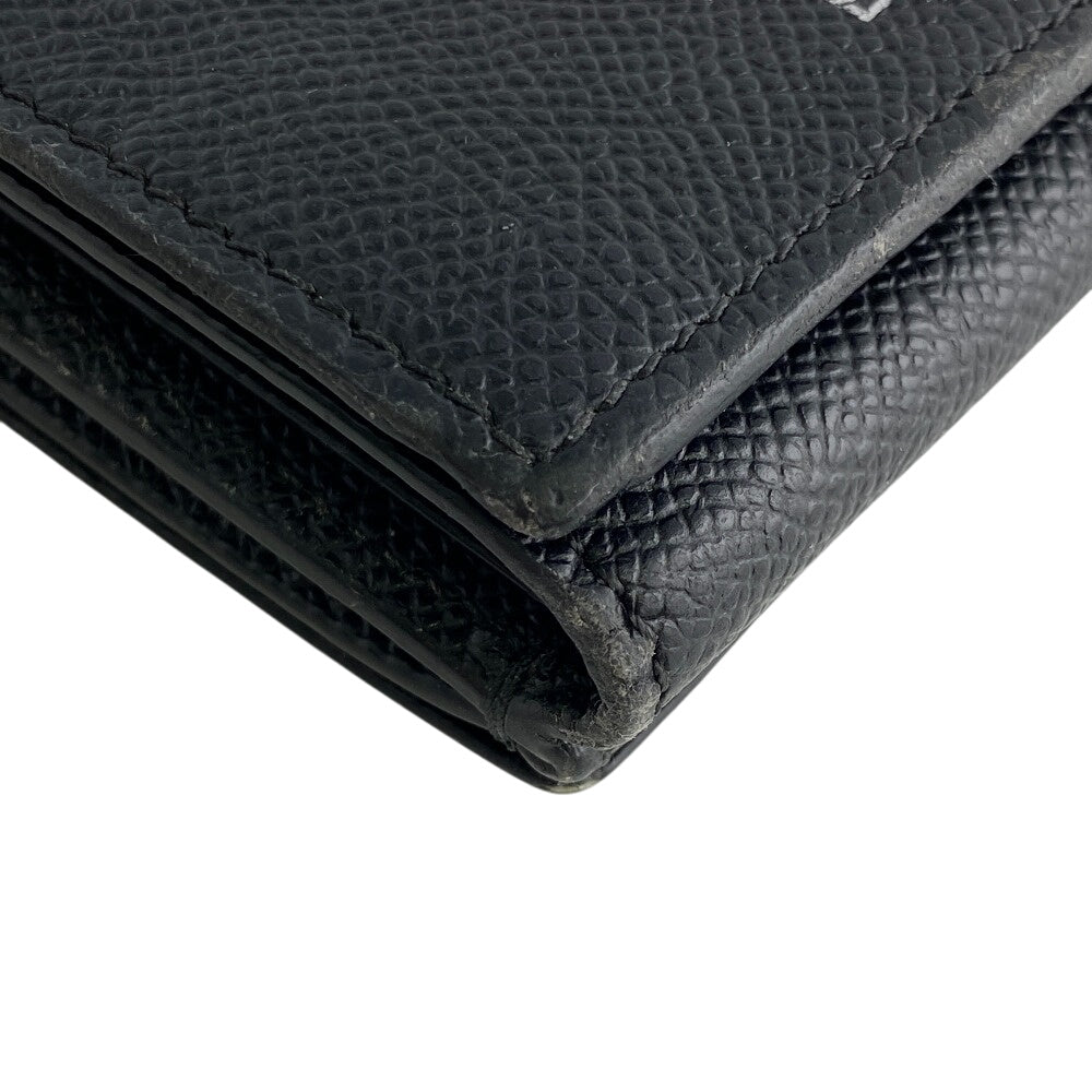 BURBERRY Tri-fold wallet leather black Compact wallet Women(Unisex) Used Authentic