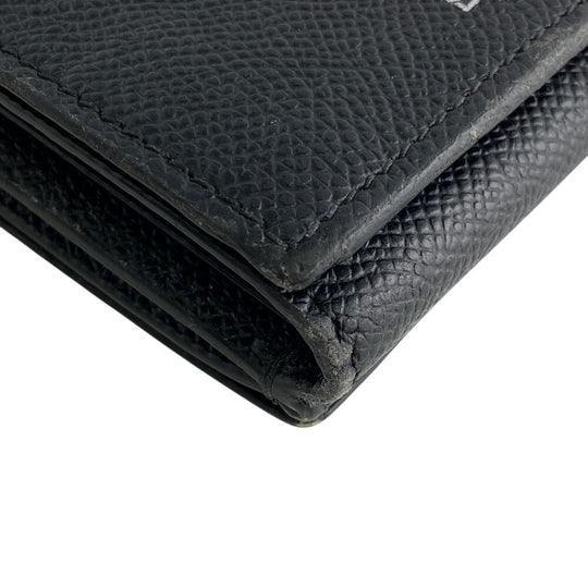 BURBERRY Tri-fold wallet leather black Compact wallet Women(Unisex) Used Authentic